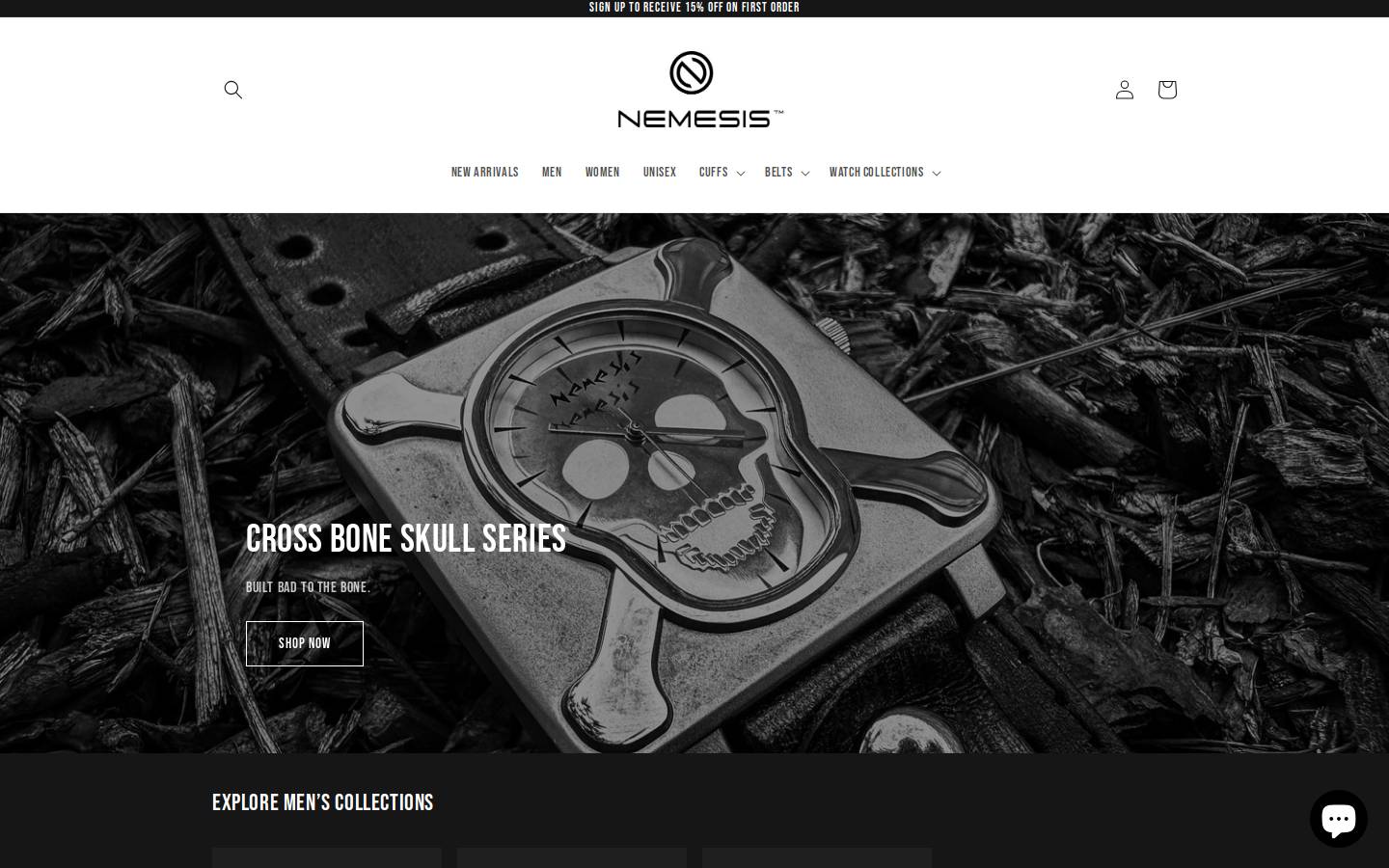 Nemesis Watch homepage screenshot