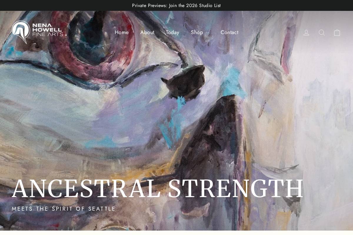 nenahowellfinearts.com homepage screenshot