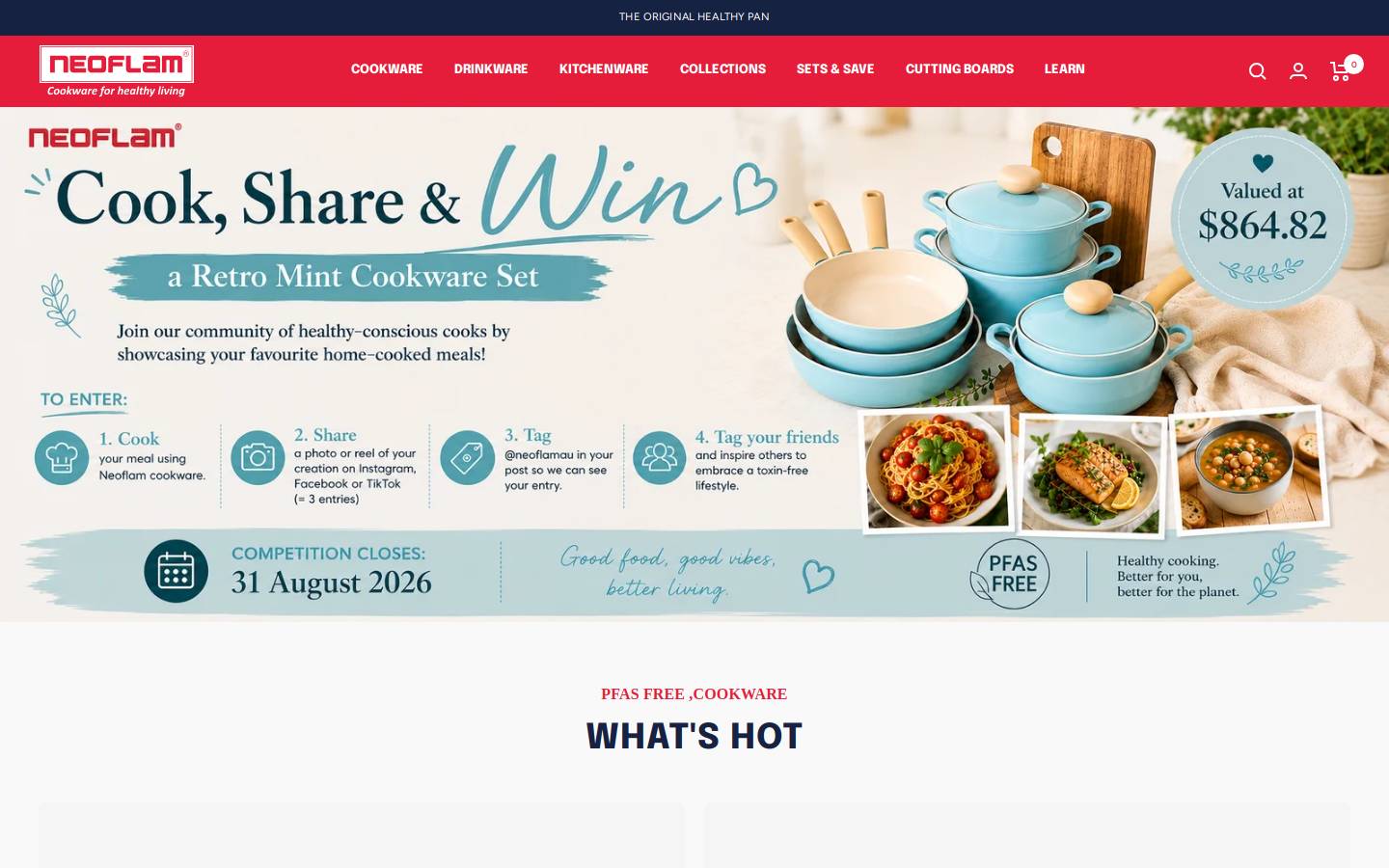 Neoflam Americas homepage screenshot