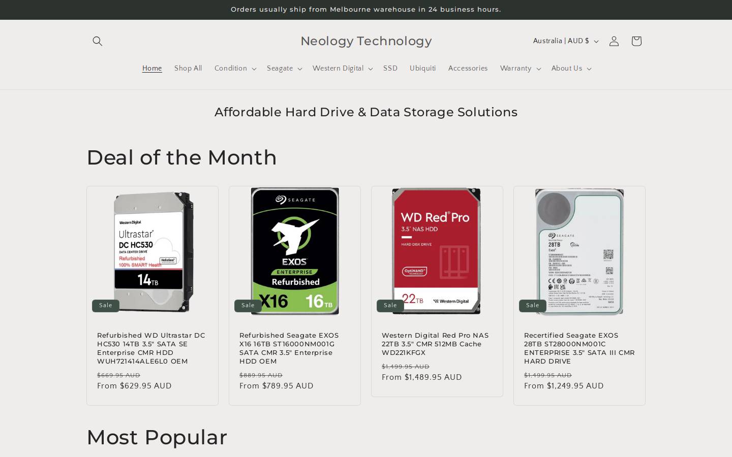 neology.com.au homepage screenshot