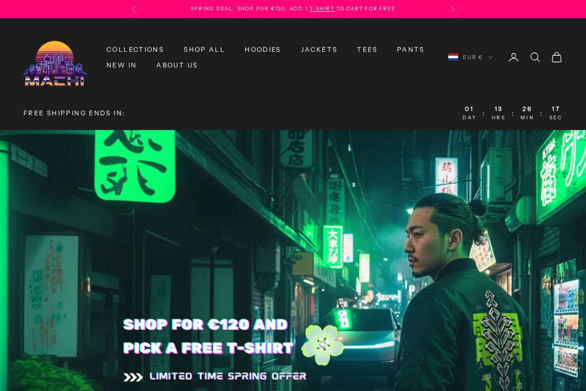 Neomachi homepage screenshot