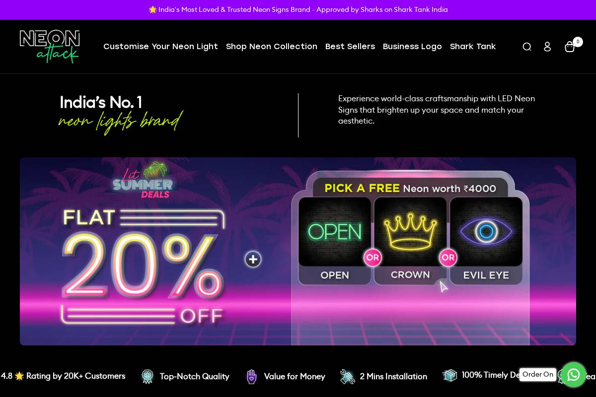 neonattack.com homepage screenshot
