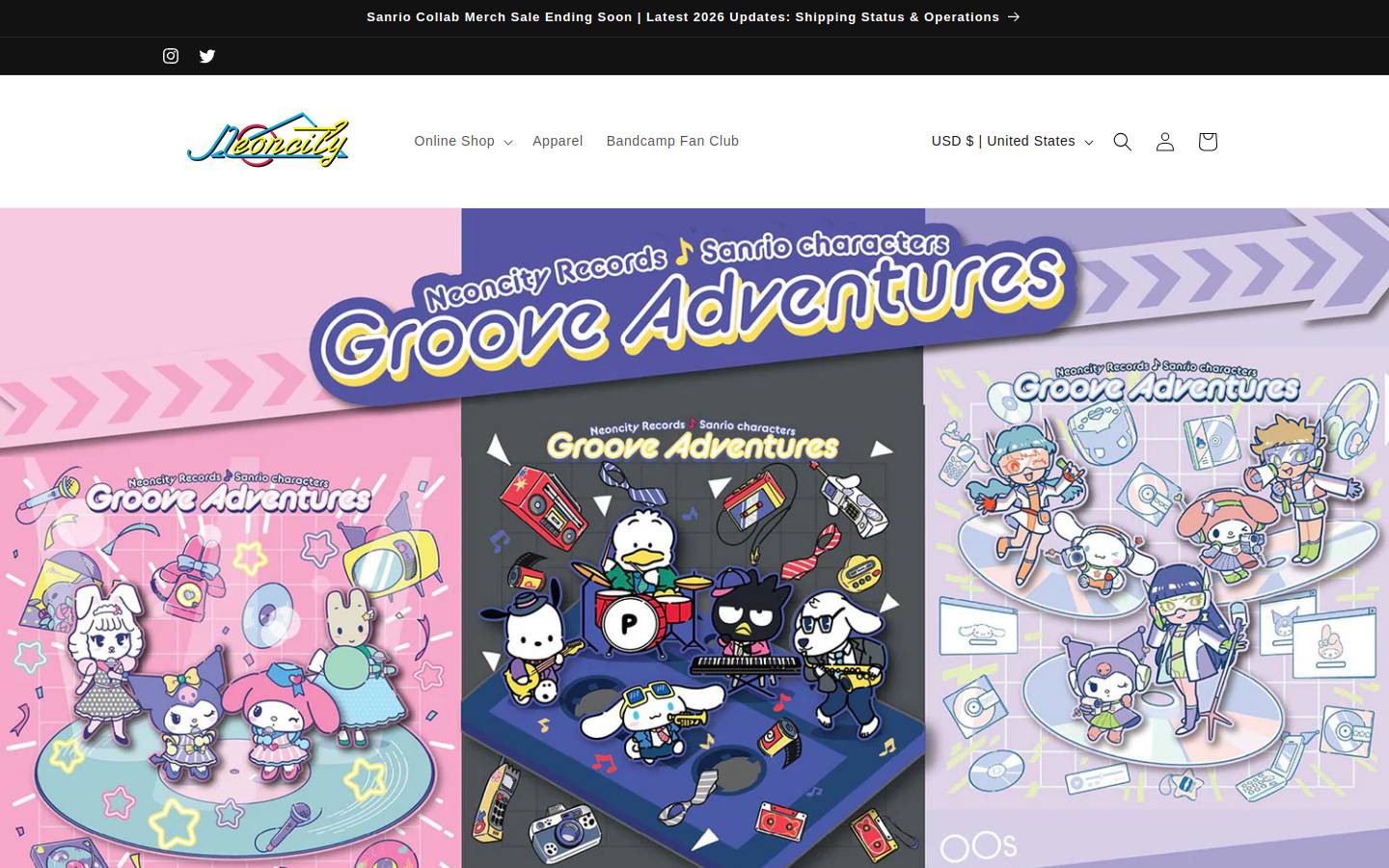 neoncityrecords.com homepage screenshot