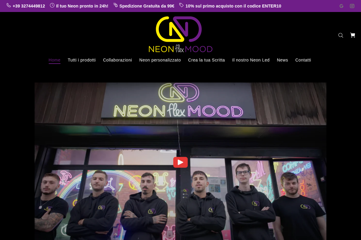 NEONflexMOOD homepage screenshot