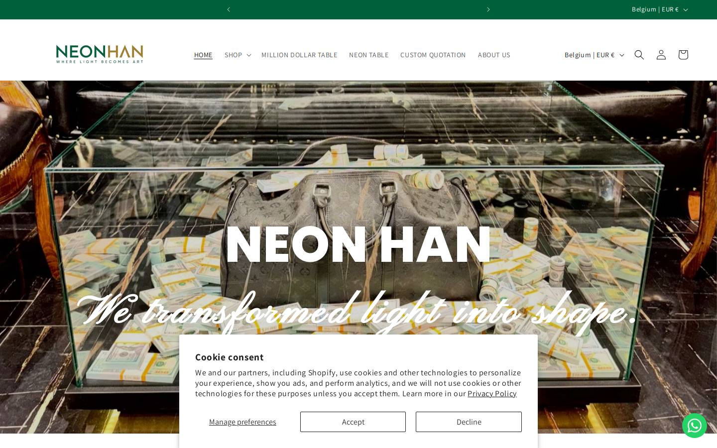 neonhan.com homepage screenshot
