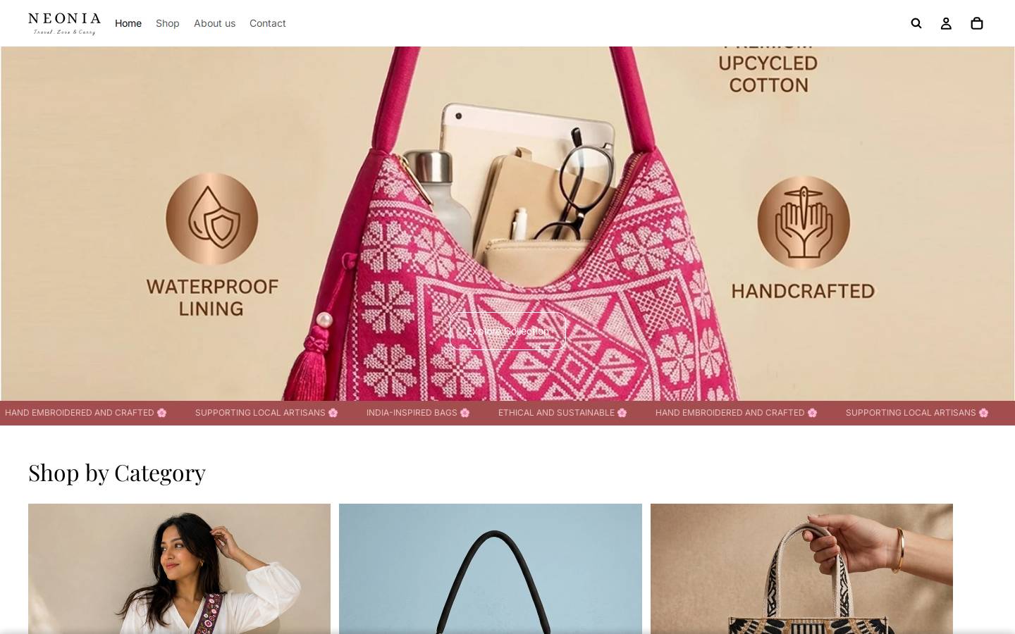 neonia.in homepage screenshot