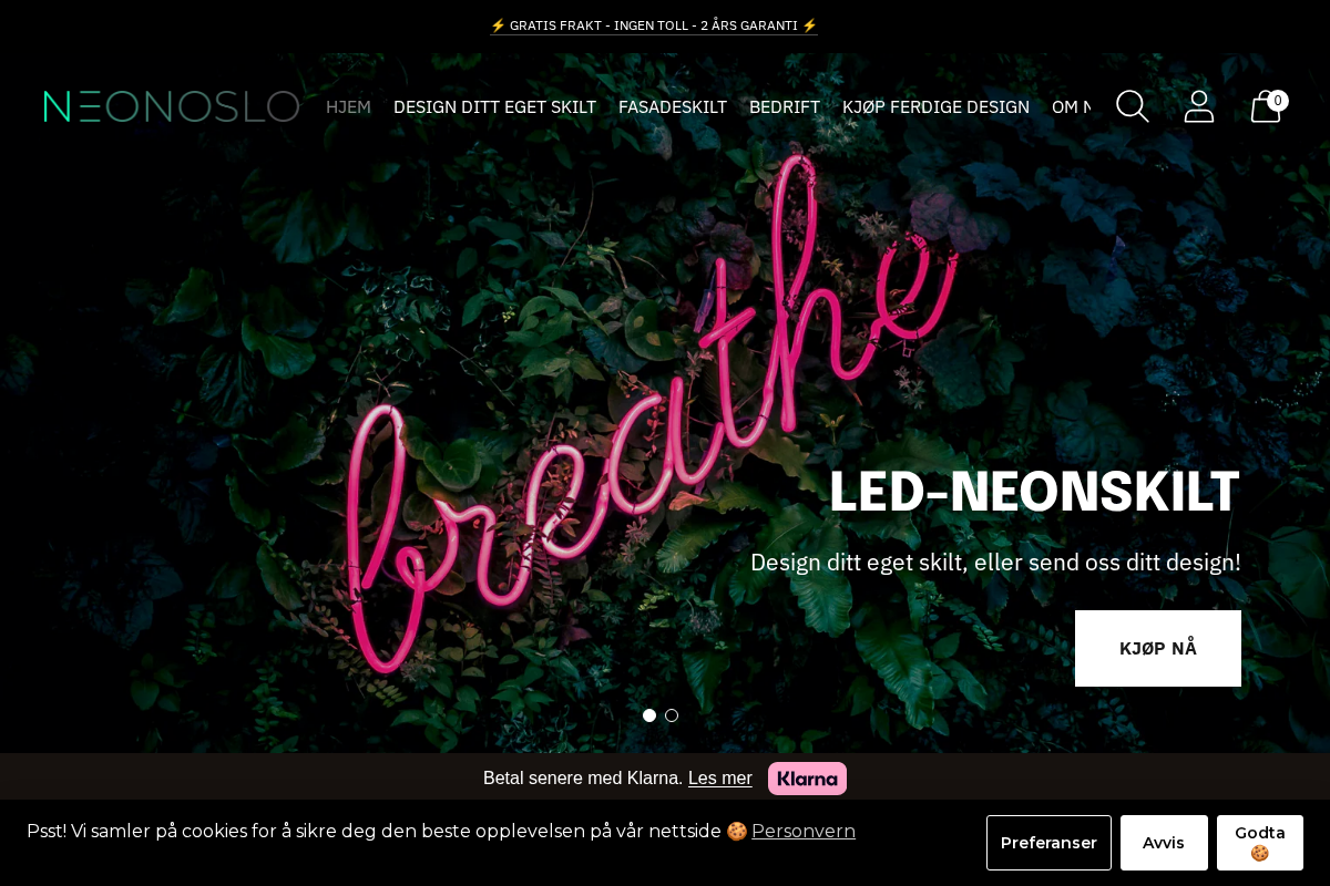 neonoslo.no homepage screenshot