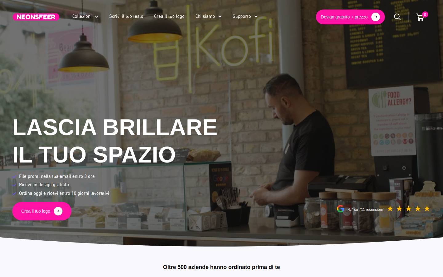 Neonsfeer homepage screenshot