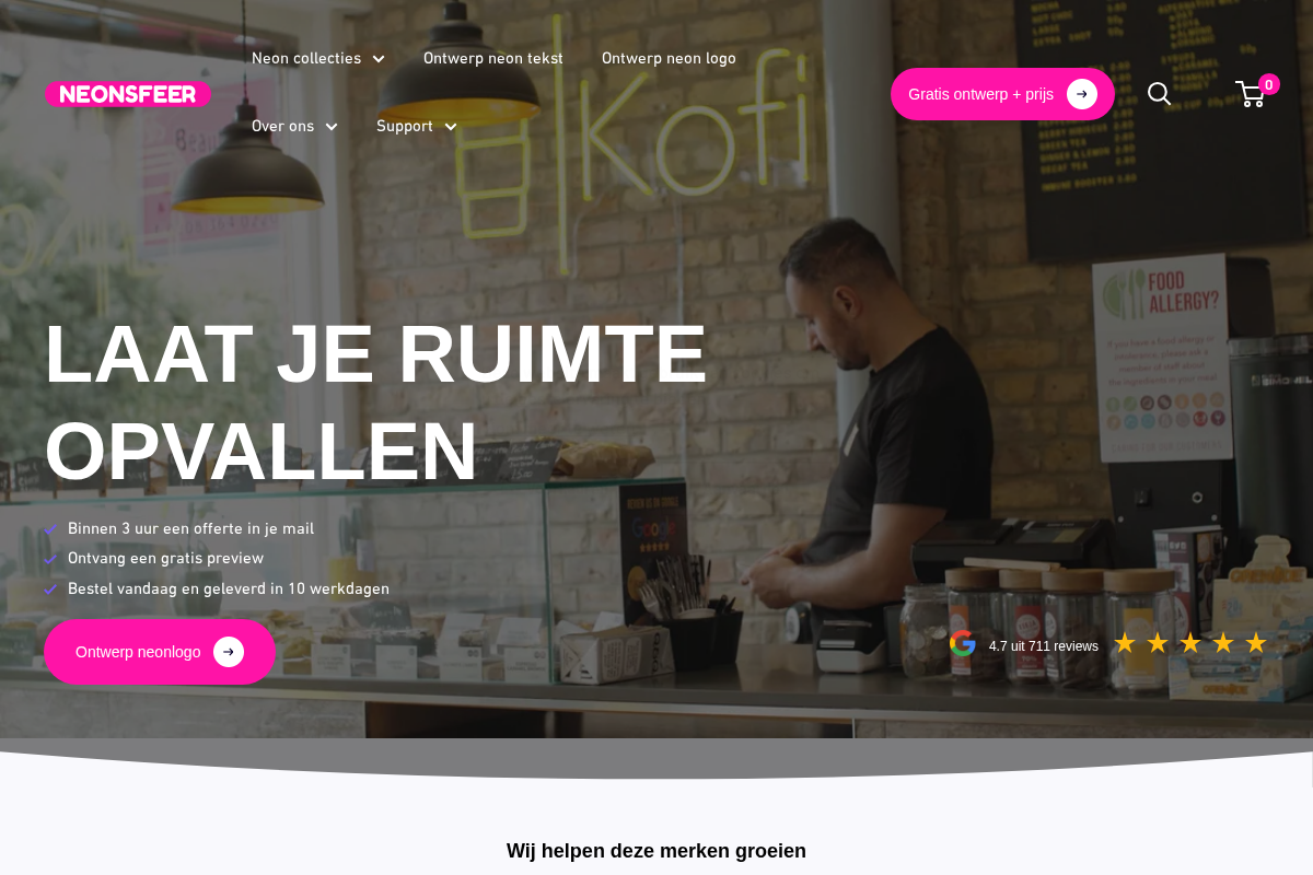 Neonsfeer homepage screenshot