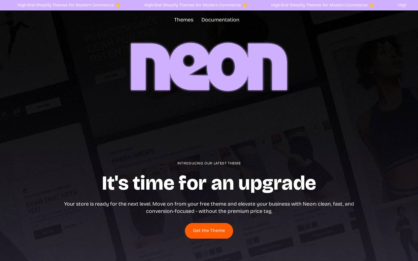 neonthemes.com homepage screenshot