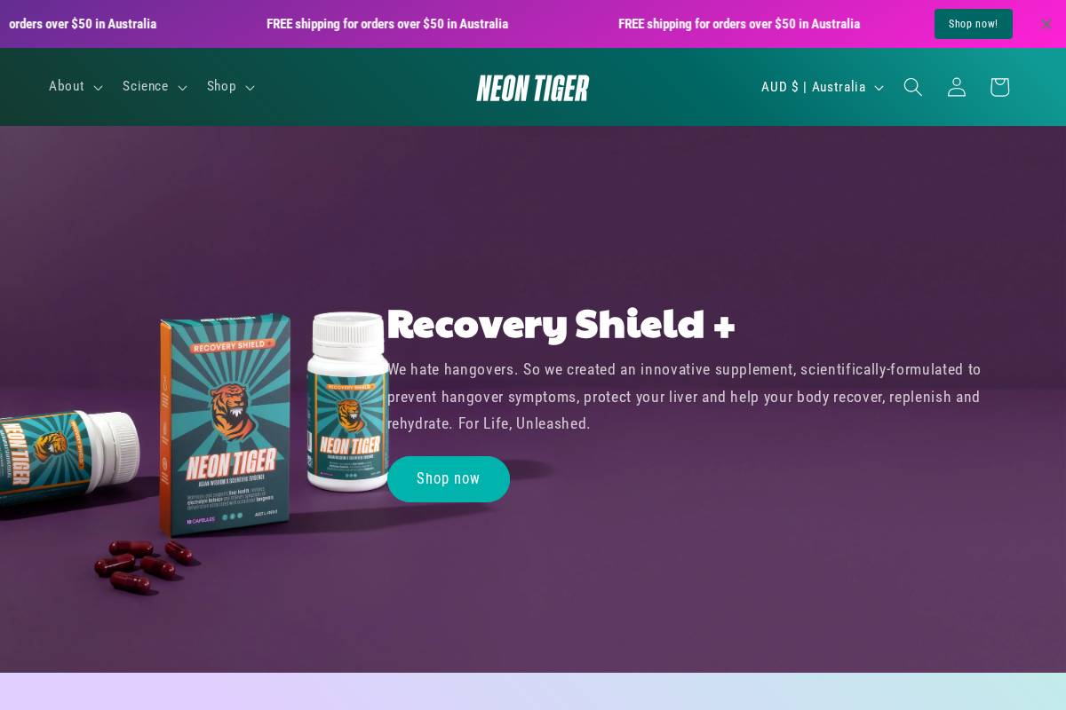 neontiger.co homepage screenshot