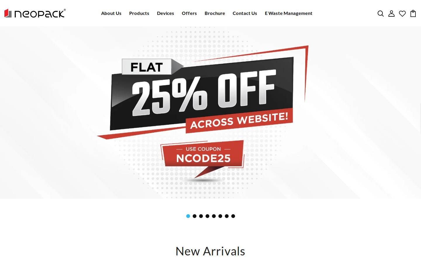 neopackonline.com homepage screenshot