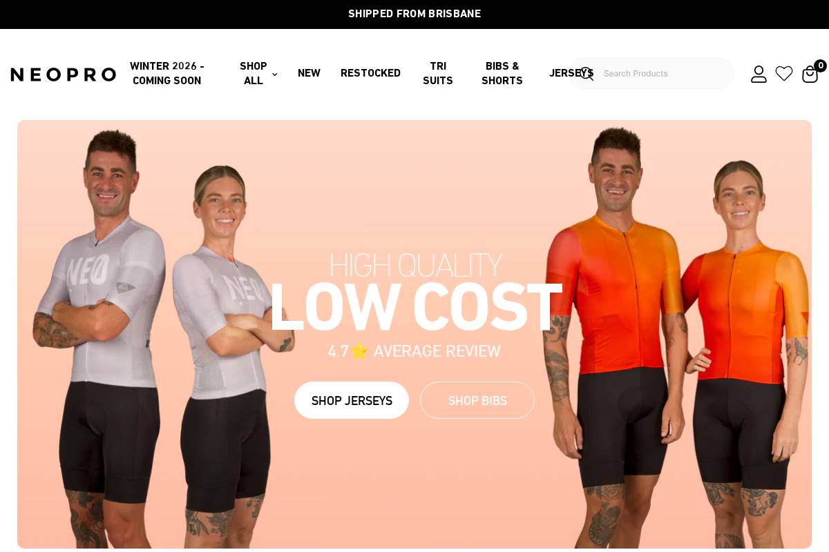 neoprocycling.com.au homepage screenshot