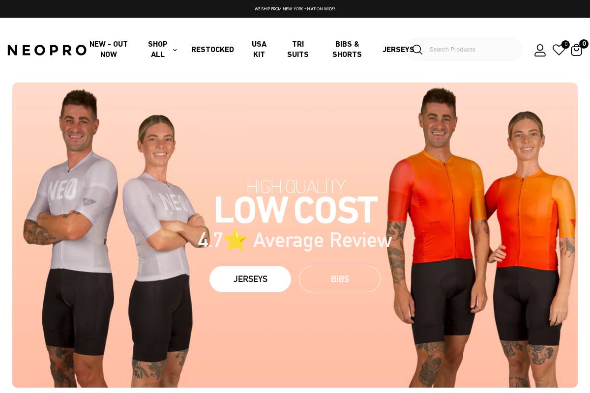 neoprocycling.com homepage screenshot