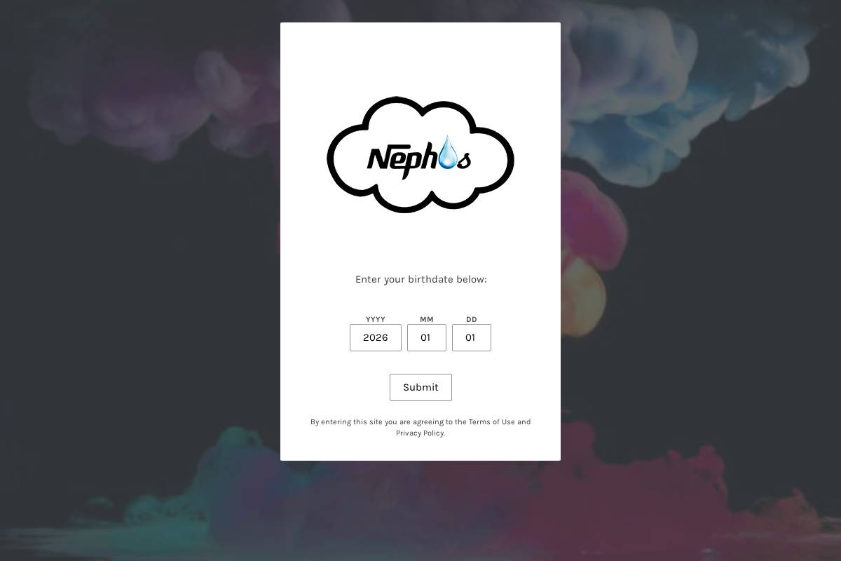 nephosvapes.com homepage screenshot