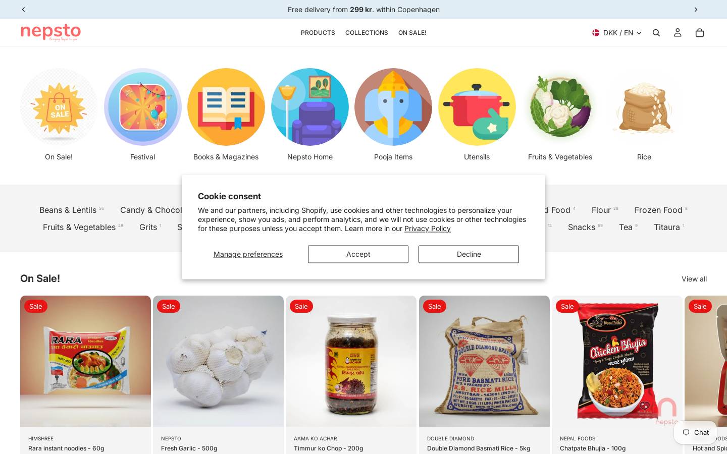 Nepsto homepage screenshot
