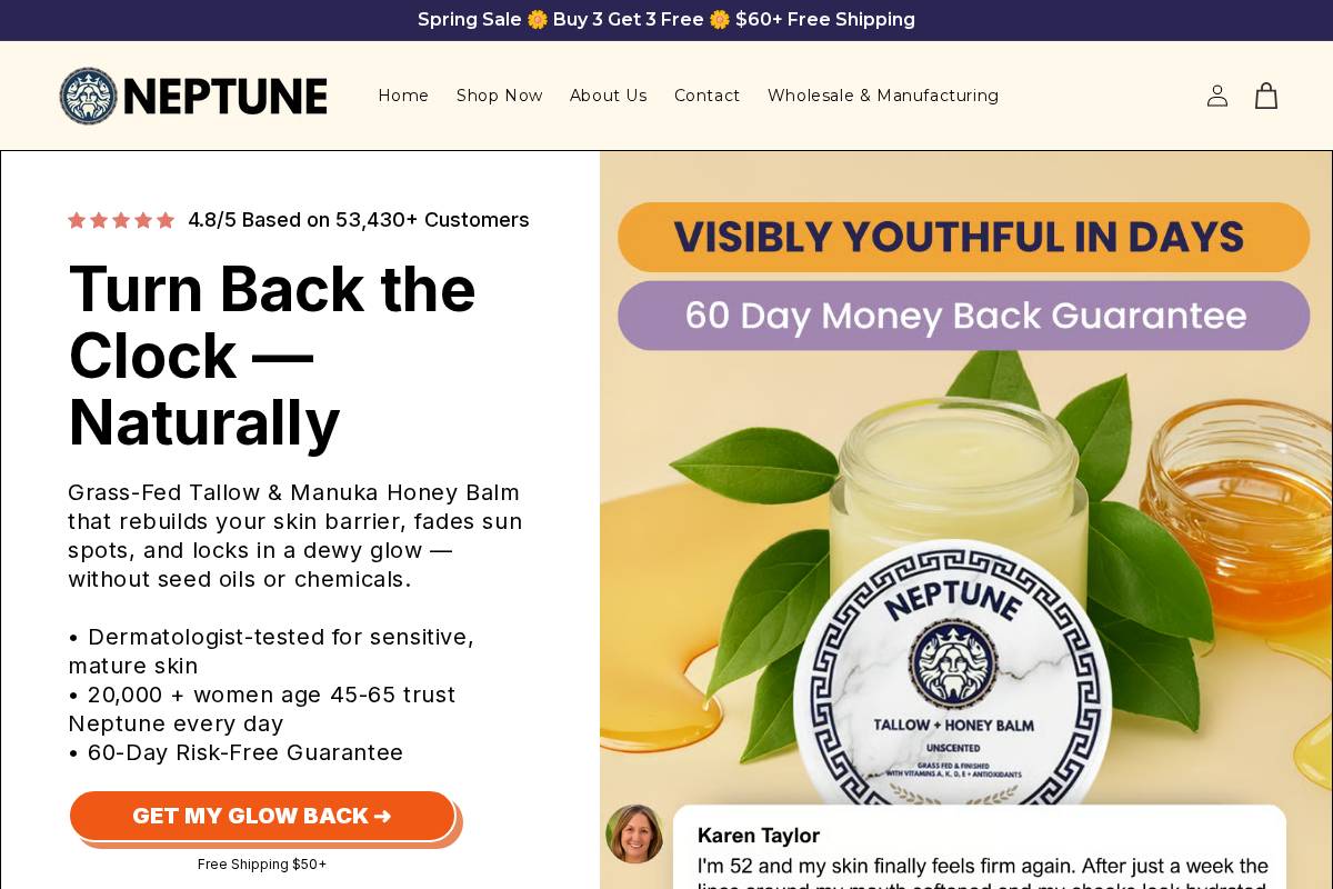 Neptune Health homepage screenshot