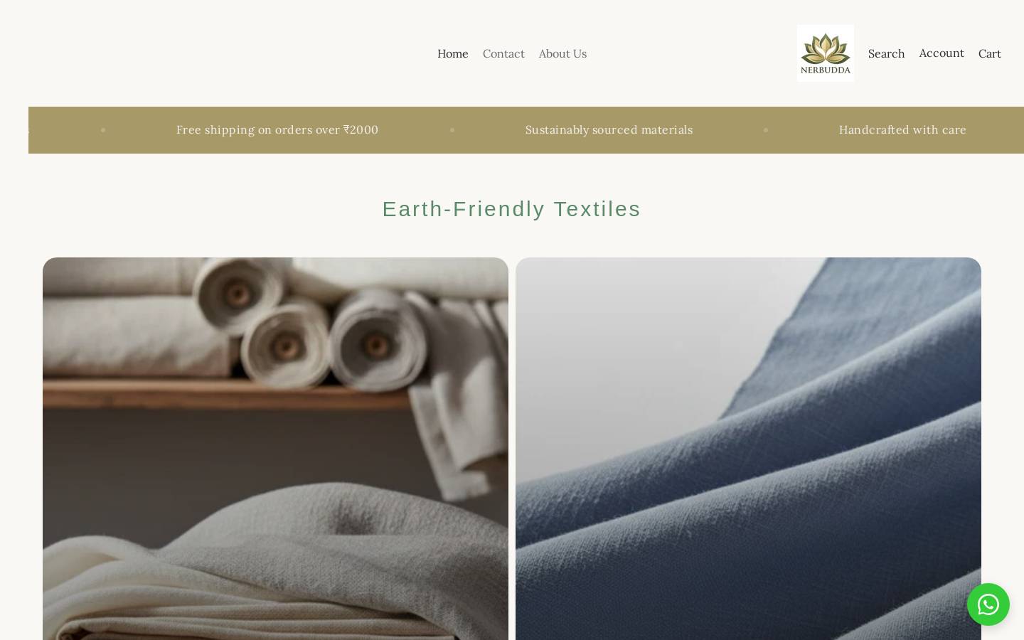 nerbudda.com homepage screenshot