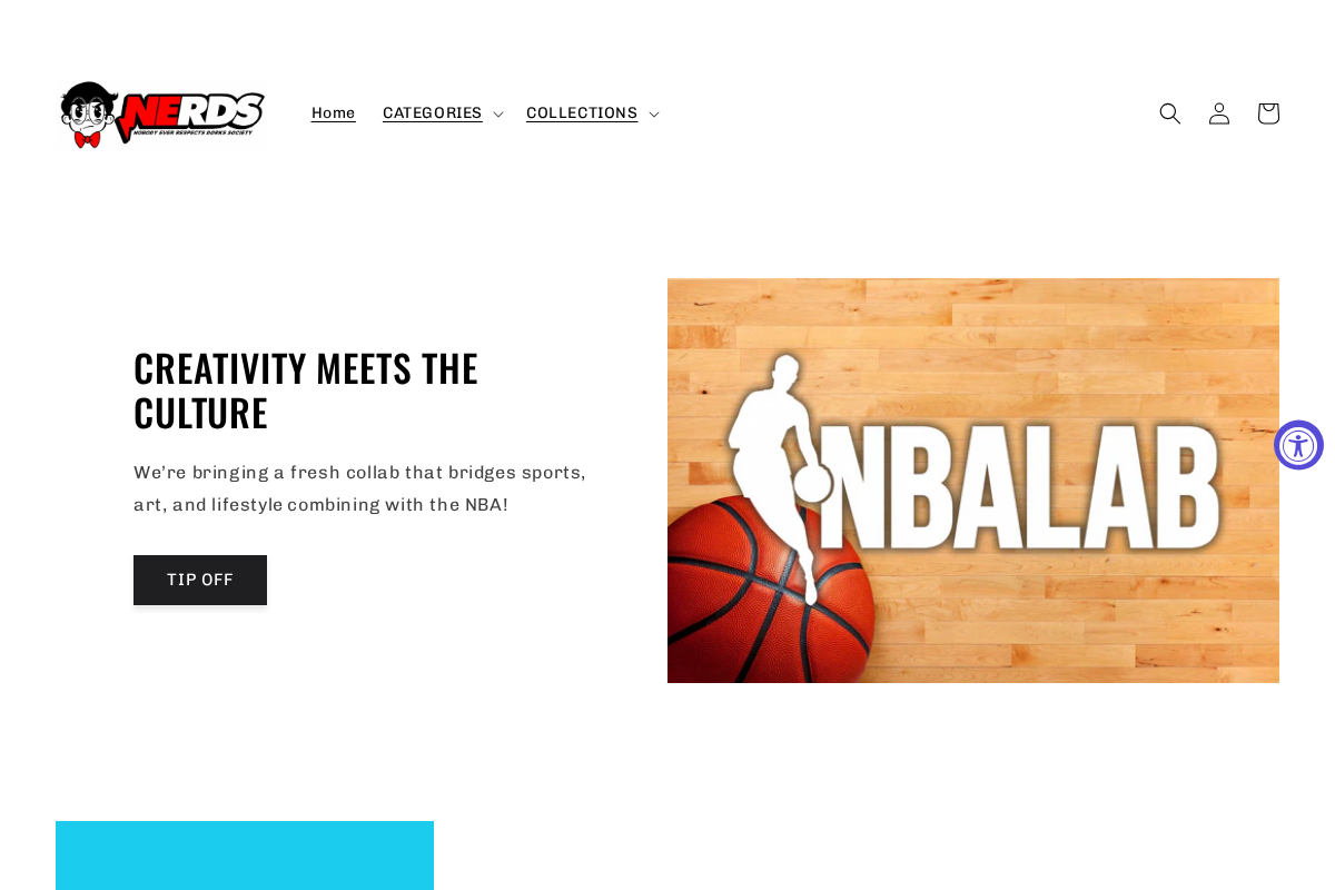 Nerds Clothing homepage screenshot