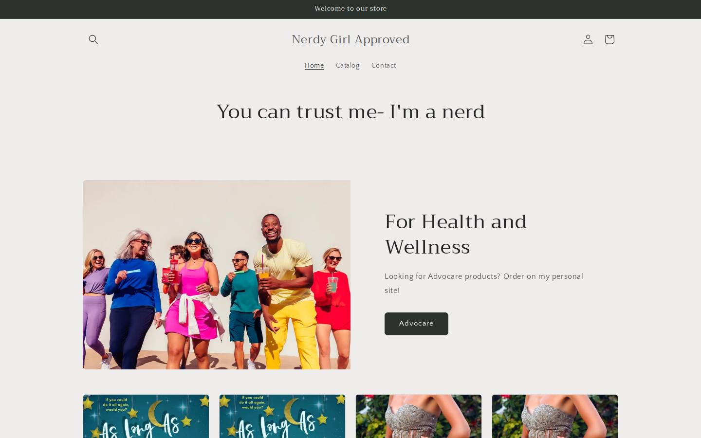 nerdygirlapproved.com homepage screenshot