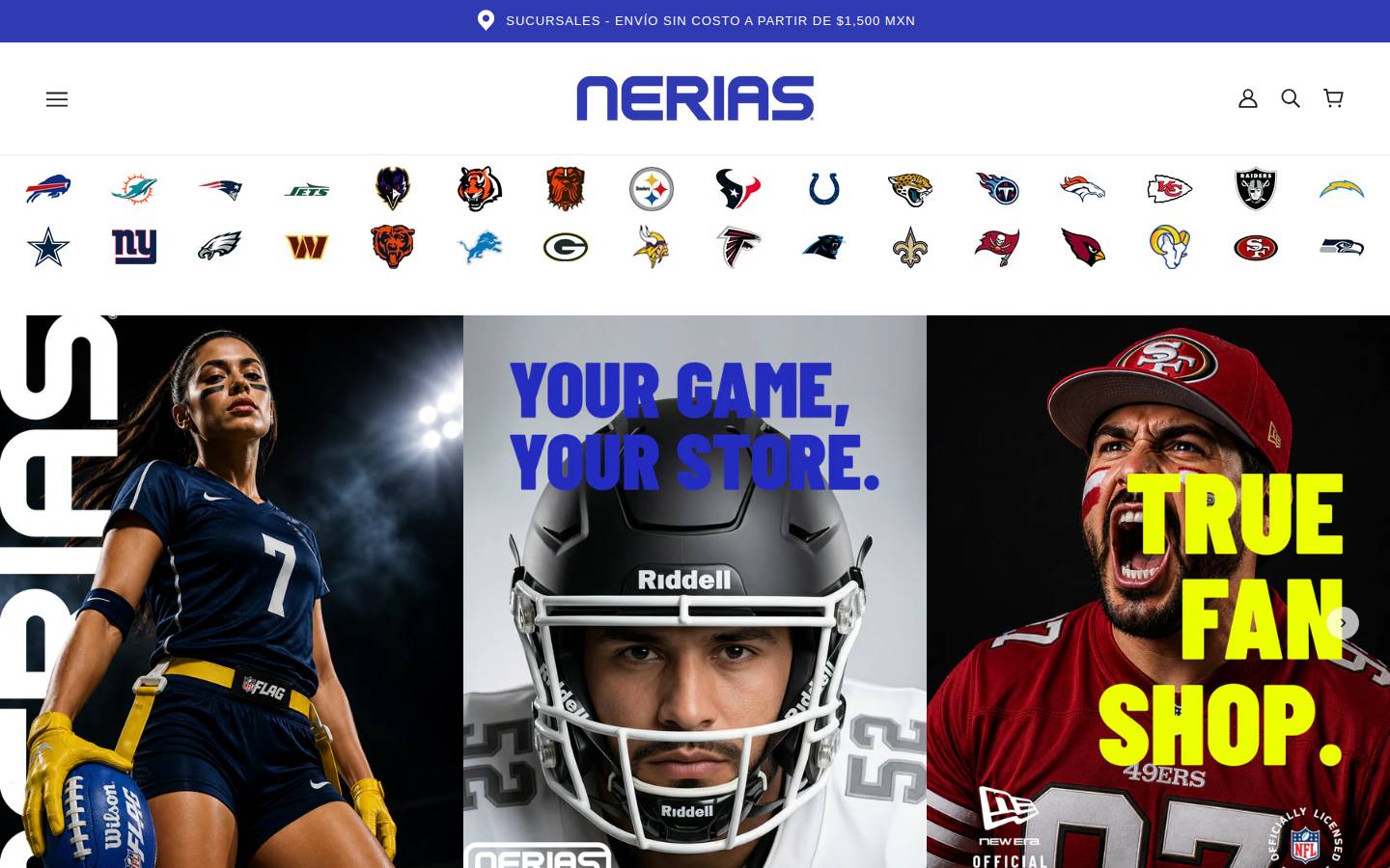 neriasdeportes.com.mx homepage screenshot
