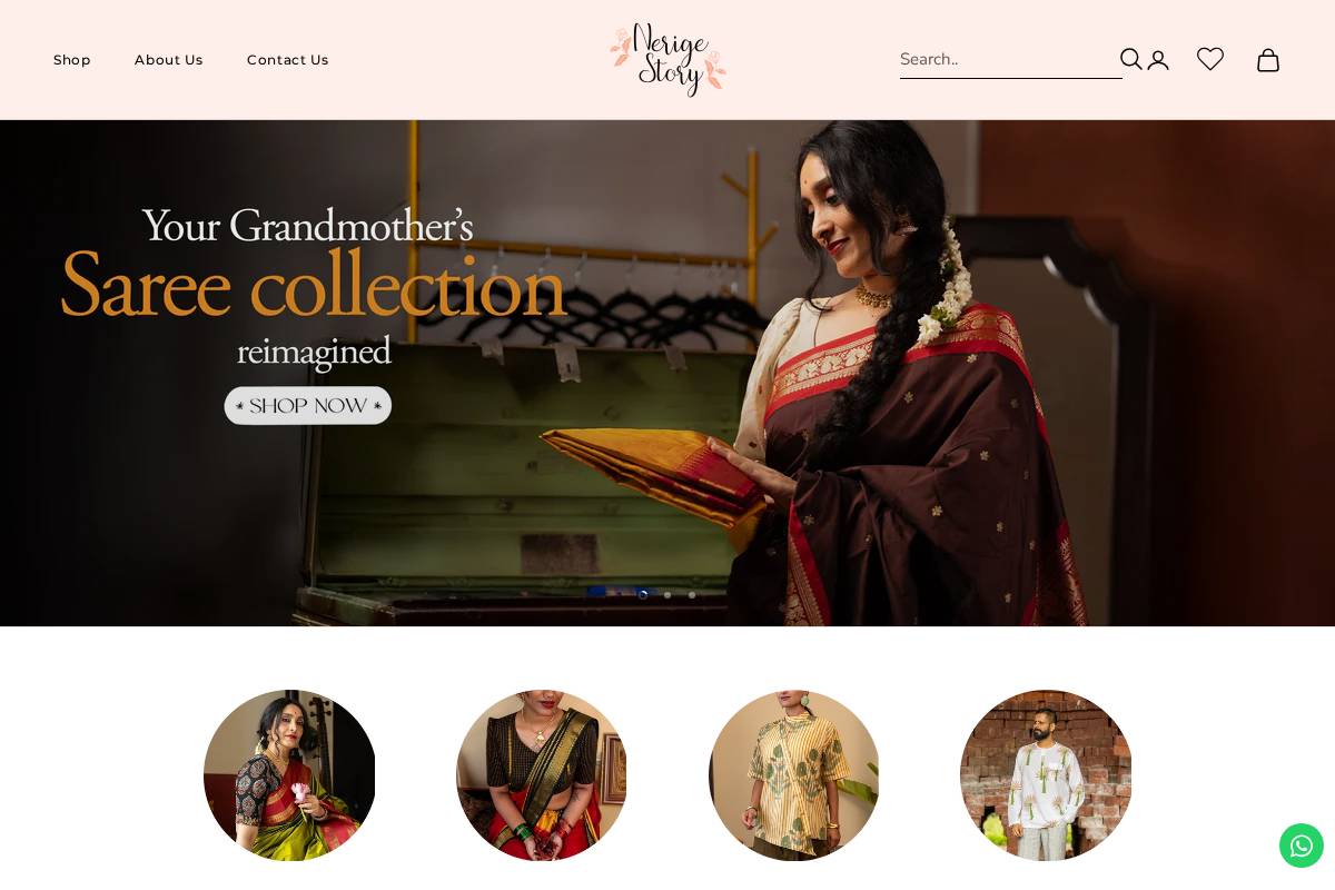 nerigestory.com homepage screenshot