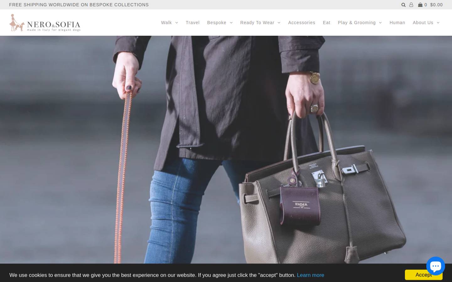 neroandsofia.com homepage screenshot