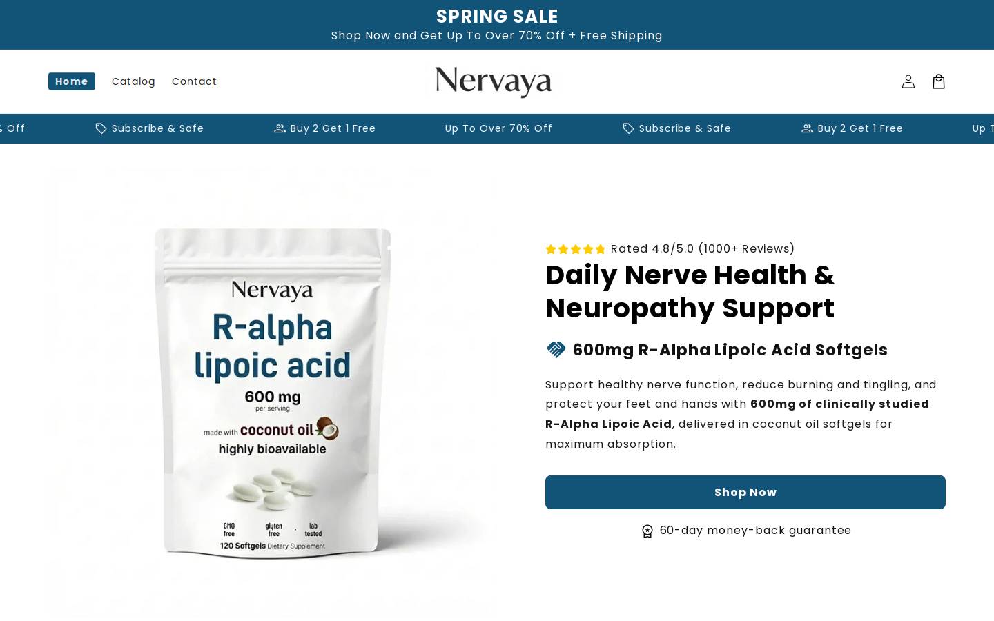 nervaya.shop homepage screenshot