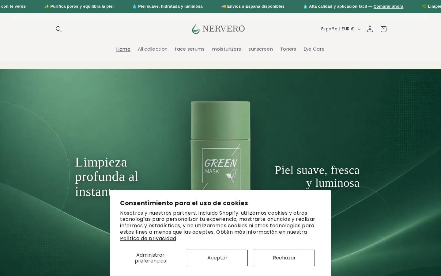 nervero.com homepage screenshot