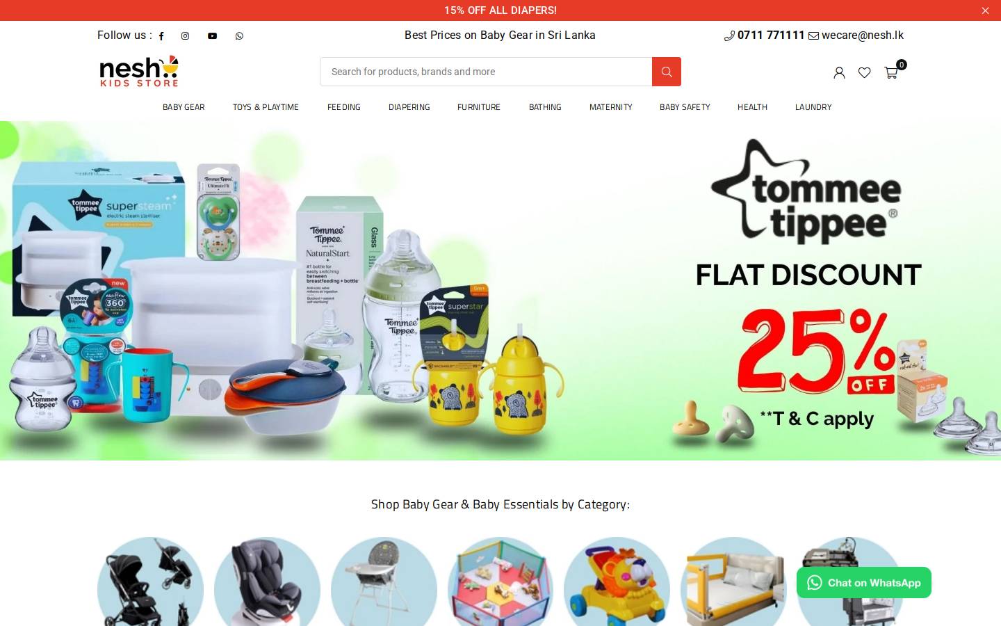 nesh.lk homepage screenshot