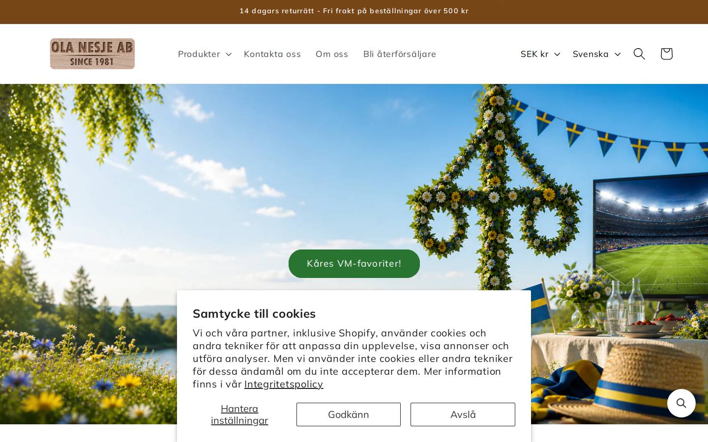 nesje.se homepage screenshot