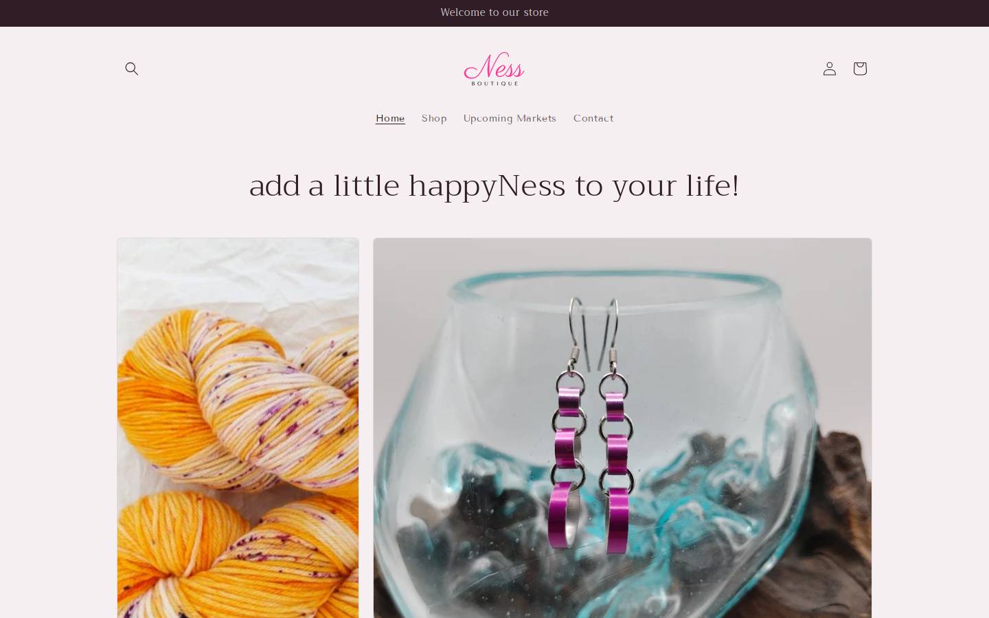 nessboutique.com homepage screenshot
