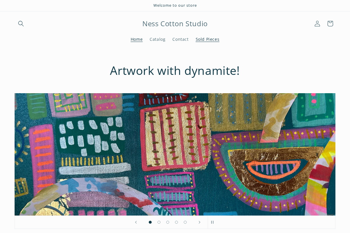 Ness Cotton Studio homepage screenshot