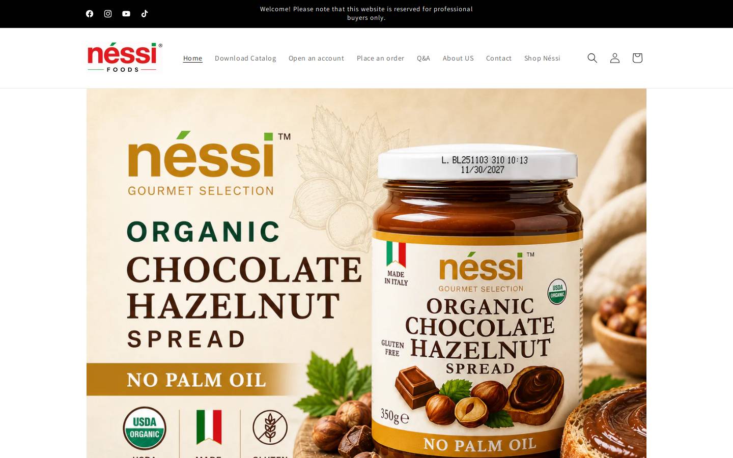 nessifoods.com homepage screenshot