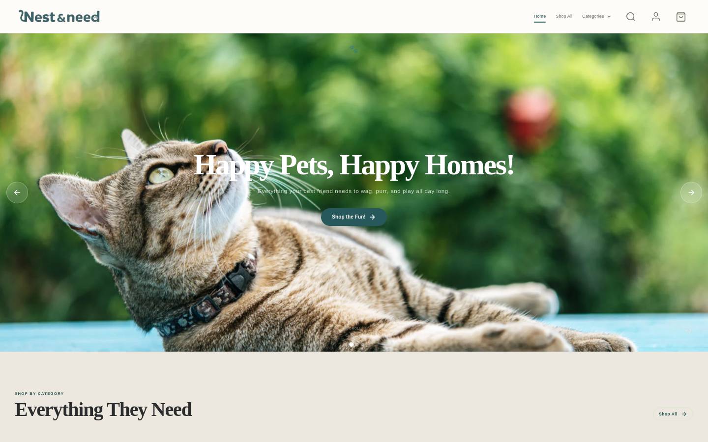 nestandneed.com homepage screenshot