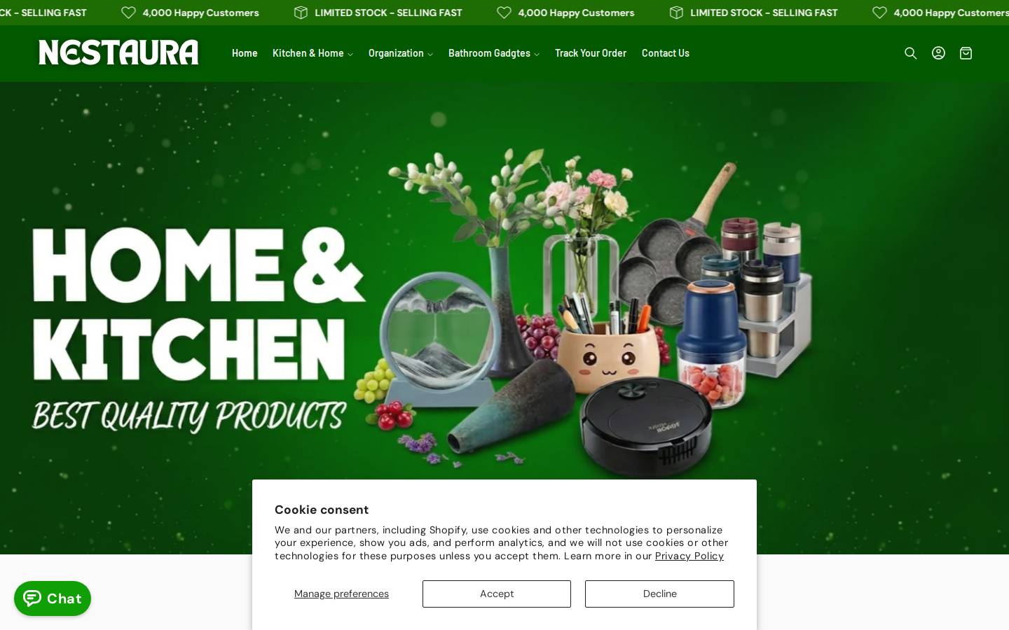 nestaura.online homepage screenshot