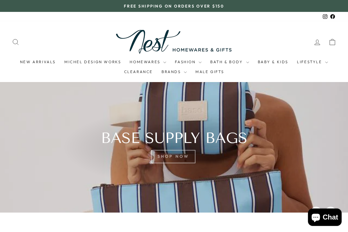 Nesthomewaresandgifts homepage screenshot