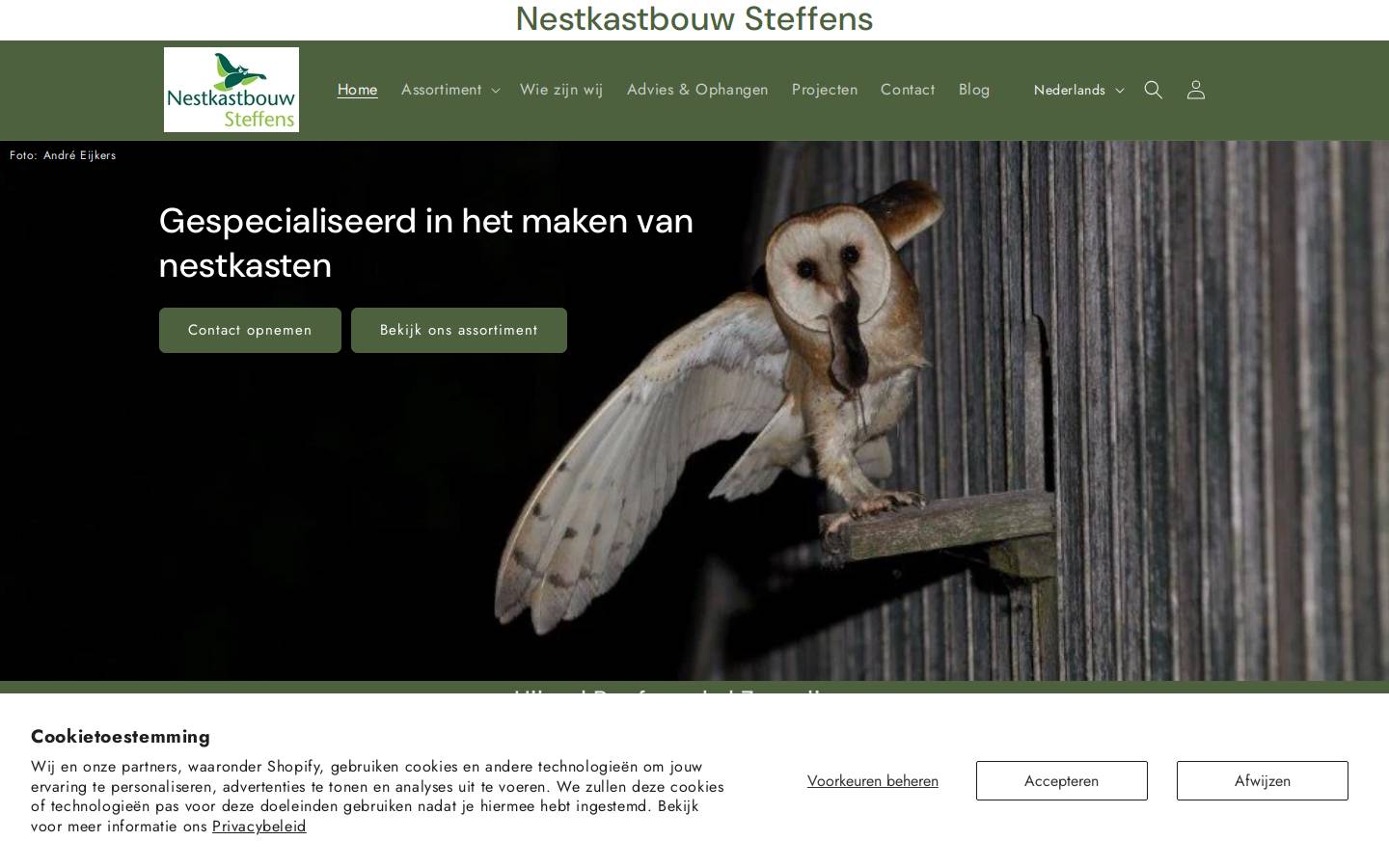 nestkastbouw.nl homepage screenshot
