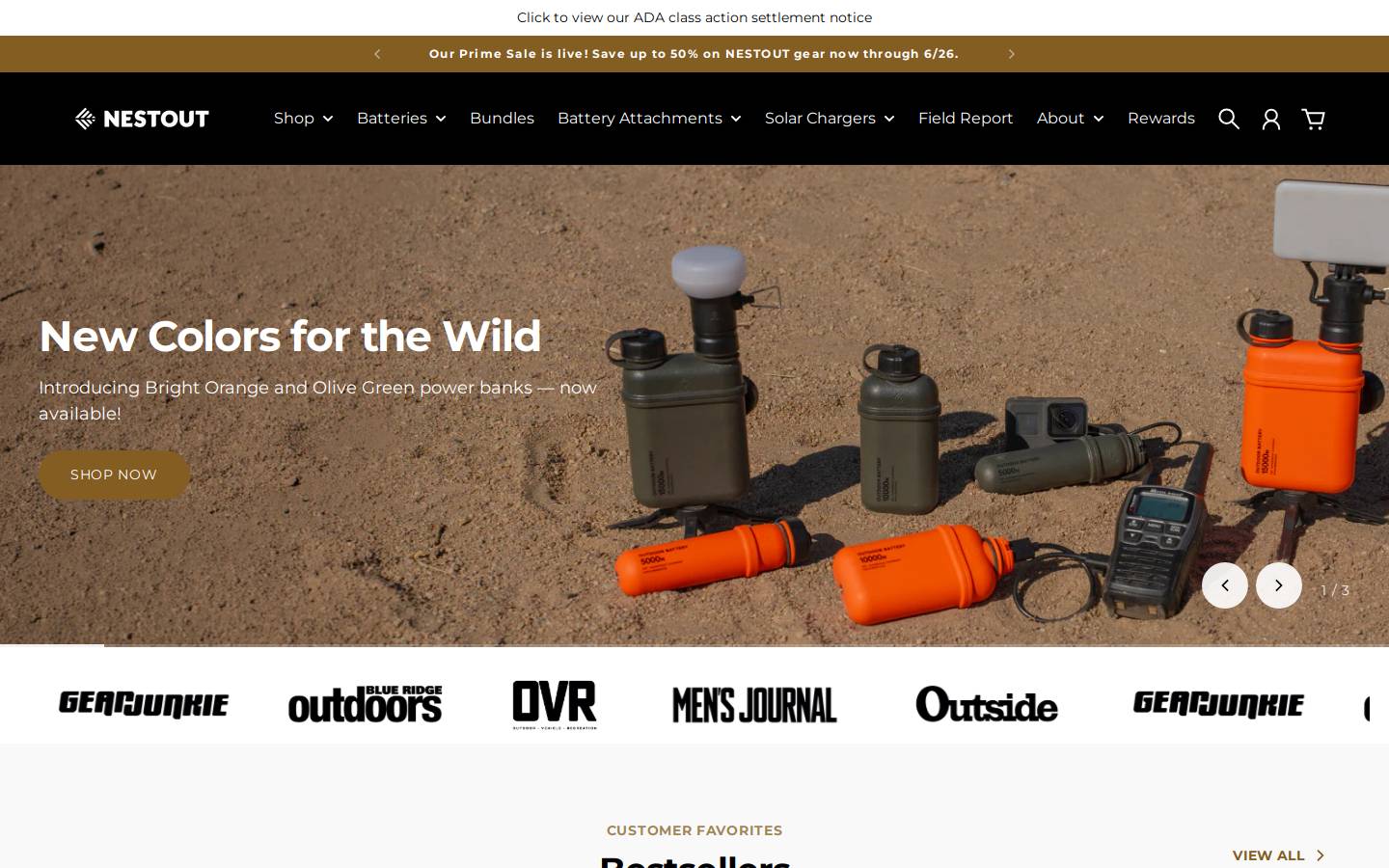 nestout.com homepage screenshot