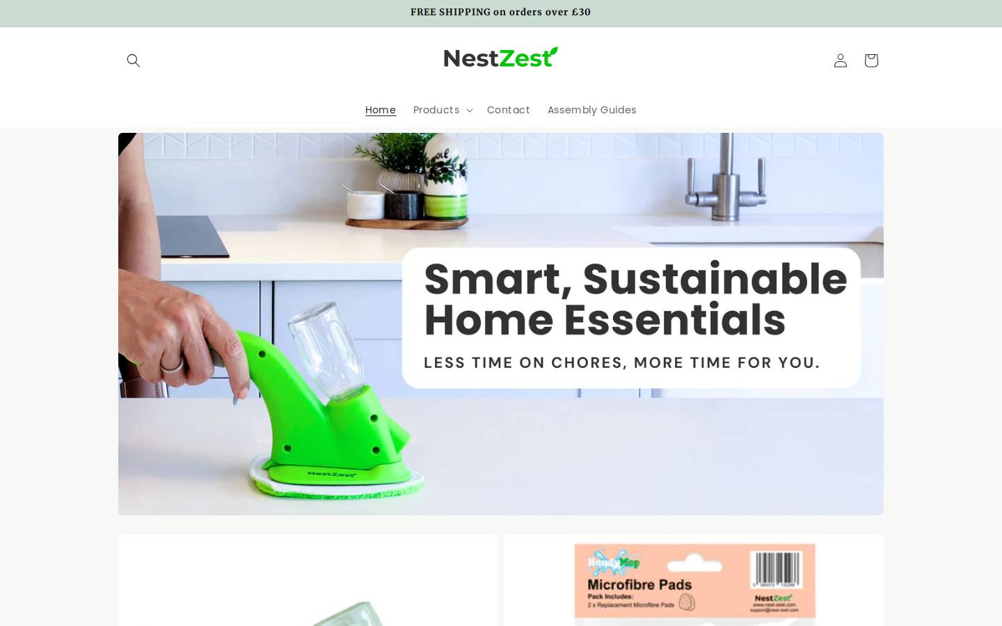nestzest.co.uk homepage screenshot