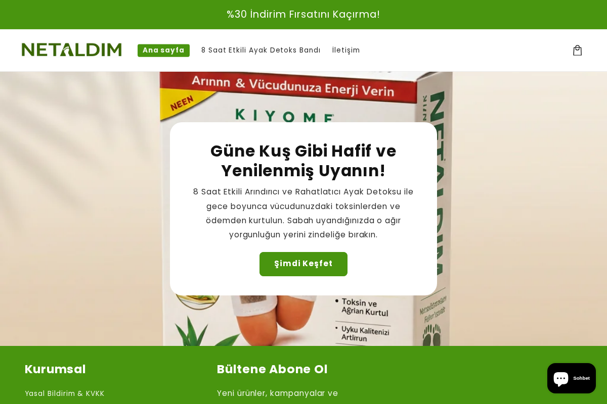 NetAldım homepage screenshot