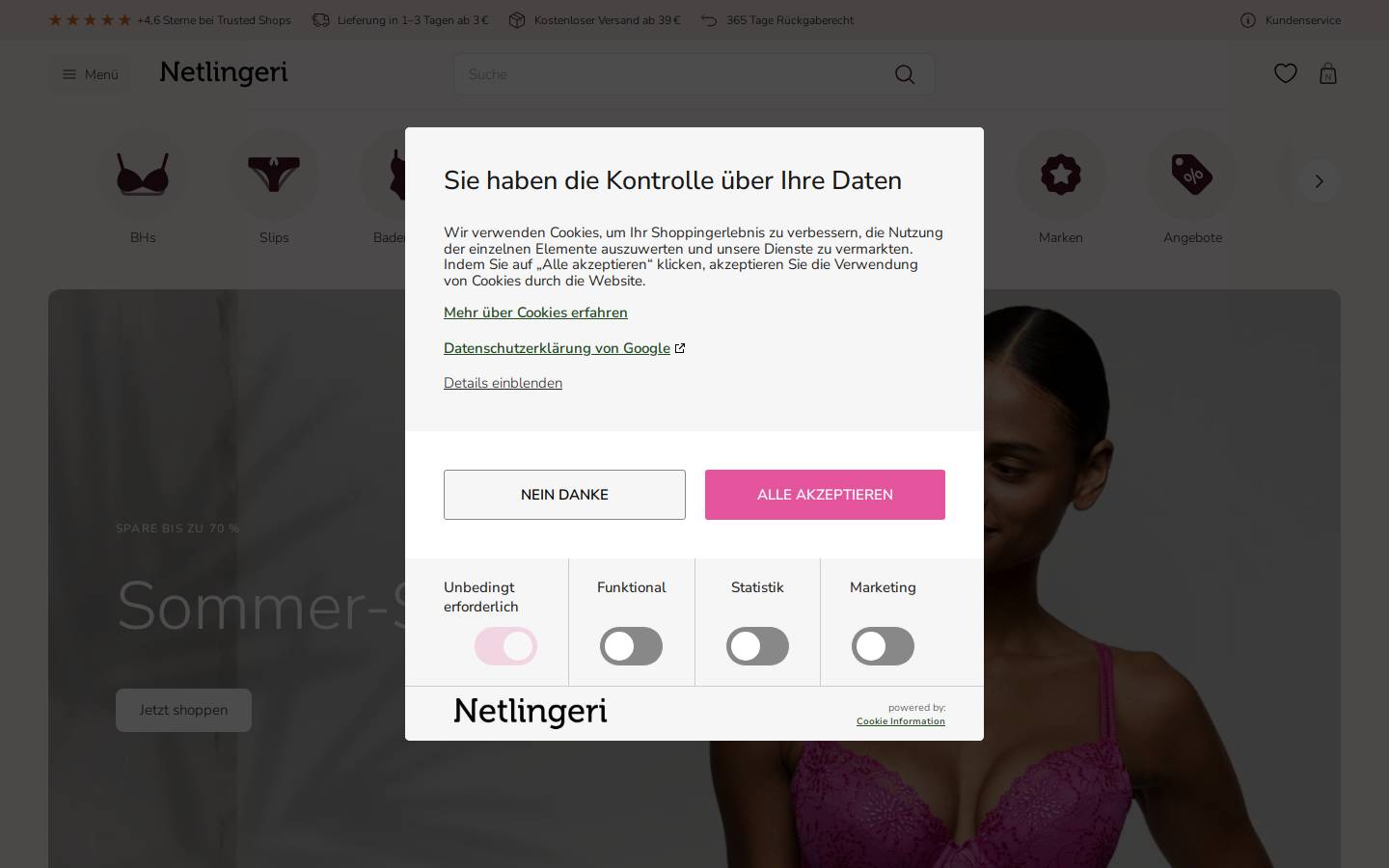 Netlingeri.de homepage screenshot
