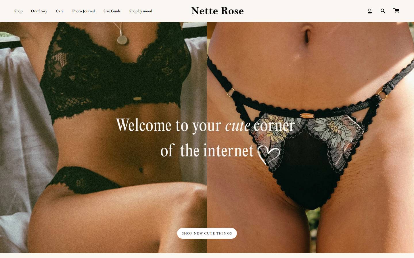 Nette Rose homepage screenshot
