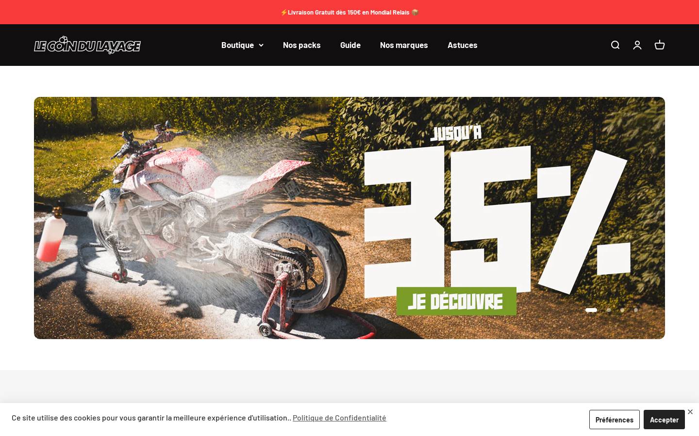 nettoyage-moto.com homepage screenshot