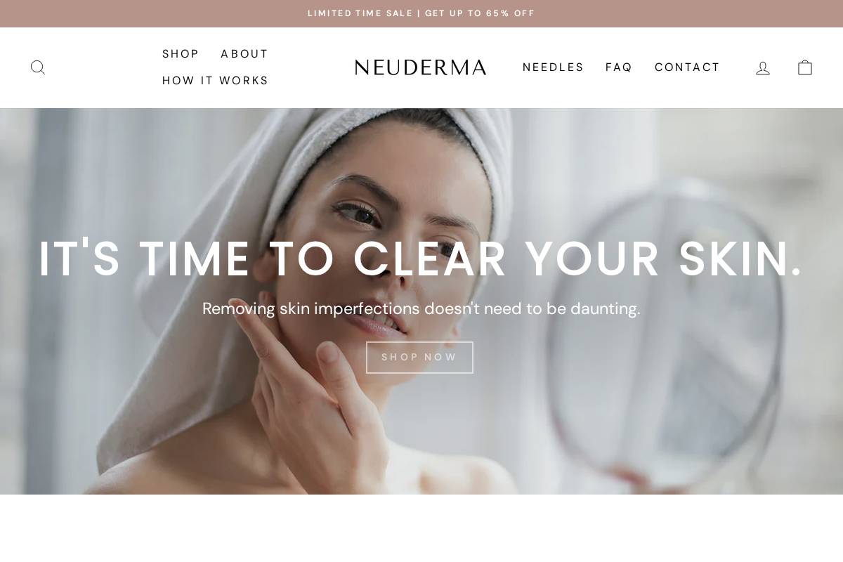 Neuderma homepage screenshot