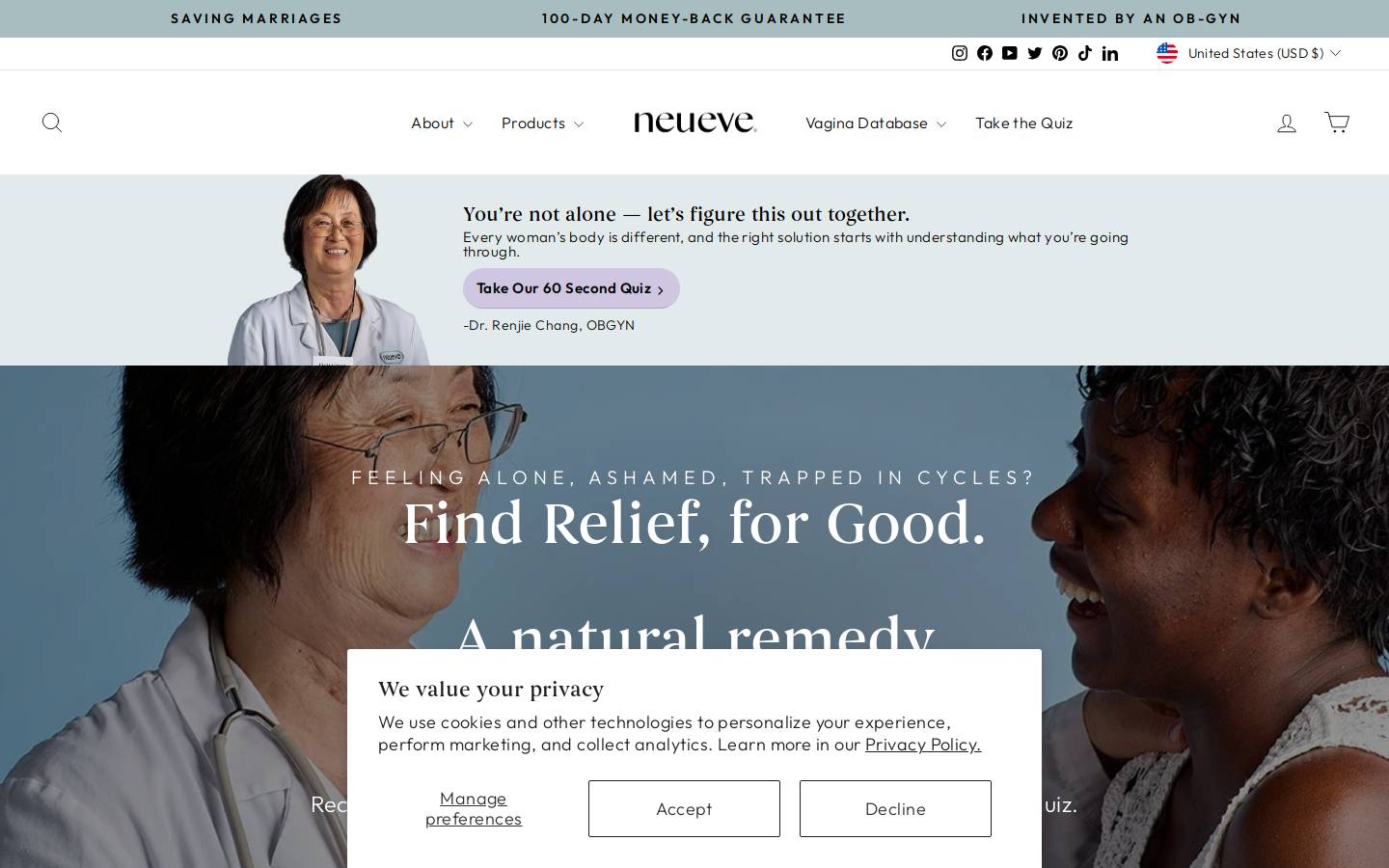 NeuEve homepage screenshot