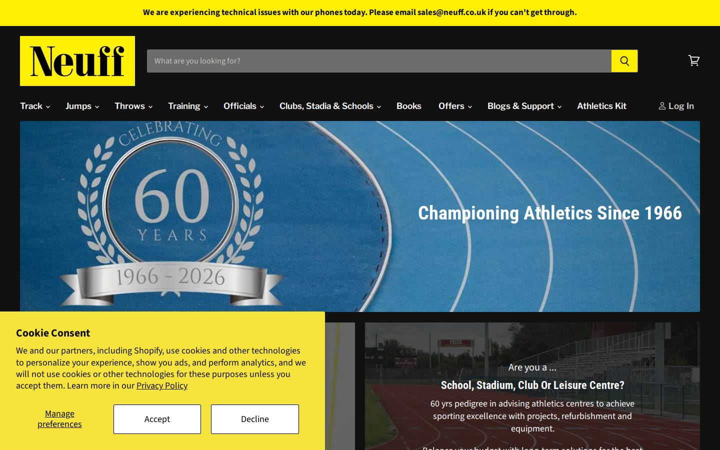 Neuff homepage screenshot