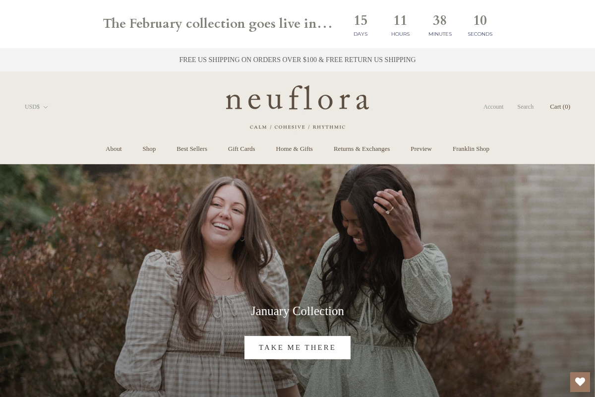 Neuflora homepage screenshot