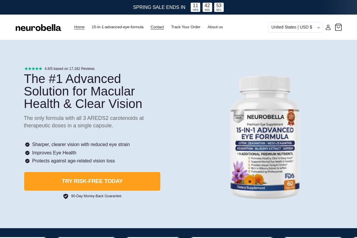 Neuro Bella homepage screenshot