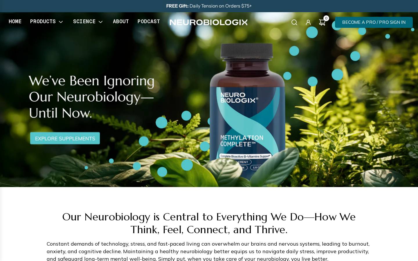 neurobiologix.com homepage screenshot